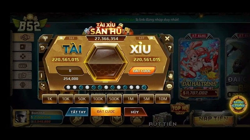 Giao diện game tài xỉu tại B52 Giao diện game tài xỉu tại B52