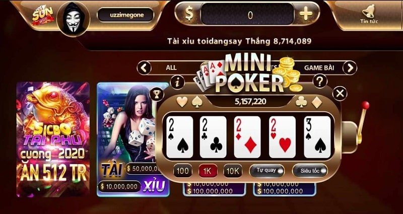 Mini Poker tại cổng game Sunwin Mini Poker tại cổng game Sunwin
