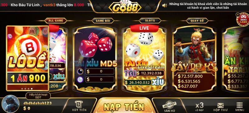 Ưu điểm của cổng game Go88 tài xỉu Ưu điểm của cổng game Go88 tài xỉu